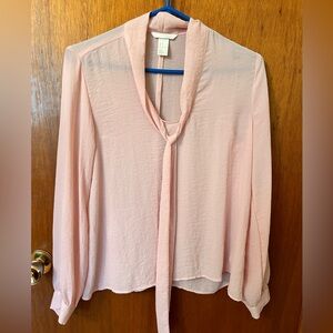 H&M Blush colour long sleeve blouse